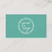 Modern Custom Color Logo Professional Green Visitekaartje (Voorkant)
