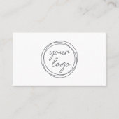 Modern Custom Color Logo Professional White Visitekaartje (Voorkant)