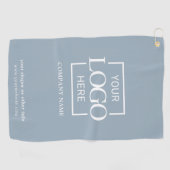 Modern Custom Company Business Logo Blue Branded  Golfhanddoek (Horizontaal)