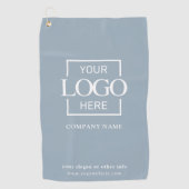 Modern Custom Company Business Logo Blue Branded  Golfhanddoek (Voorkant)
