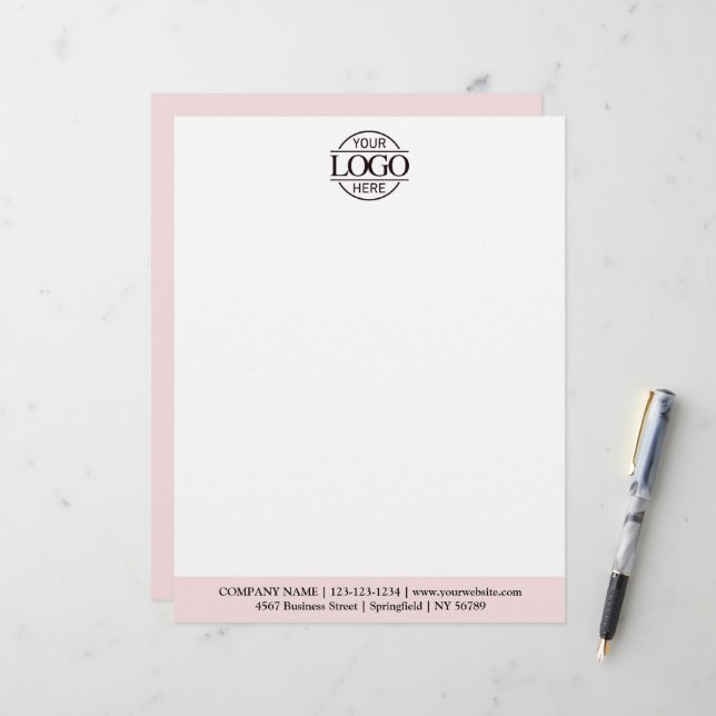 Modern Custom Company Business Logo Branding Briefhoofd (Voorkant / Achterkant in situ)