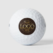 Modern Custom Company Business Logo Brown Branded  Golfballen (Voorkant)