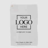 Modern Custom Company Business Logo Gray Branded  Golfhanddoek (Voorkant)