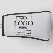 Modern Custom Company Business Logo Gray Branded  Golfheadcover (Voorkant)