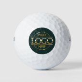 Modern Custom Company Business Logo Green Branded  Golfballen (Voorkant)