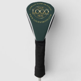 Modern Custom Company Business Logo Green Branded Golfheadcover