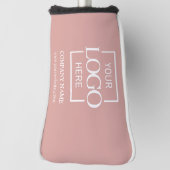 Modern Custom Company Business Logo Pink Branded  Golfheadcover (Draai 90)