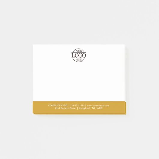 Modern Custom Company Business Logo Promotional Post-it® Notes (Voorkant)