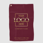 Modern Custom Company Business Logo Red Branded  Golfhanddoek (Voorkant)