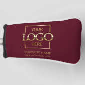 Modern Custom Company Business Logo Red Branded  Golfheadcover (Voorkant)