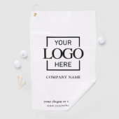 Modern Custom Company Business Logo White Branded Golfhanddoek (Insitu)