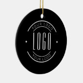 Modern custom company logo business branded keramisch ornament (Rechts)