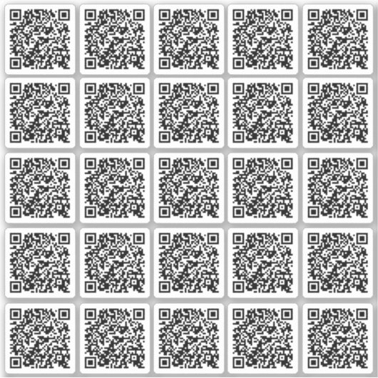 Modern Custom Creëer Uw Eigen QR Code Promotie Sticker (Voorkant)