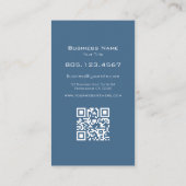 Modern Custom Dark Grey & Blue Abstract Swirl Visitekaartje (Achterkant)