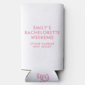 Modern Custom De Bruid Bachelorette Seltzer Blikjeskoeler (Achterkant)