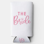 Modern Custom De Bruid Bachelorette Seltzer Blikjeskoeler (Voorkant)