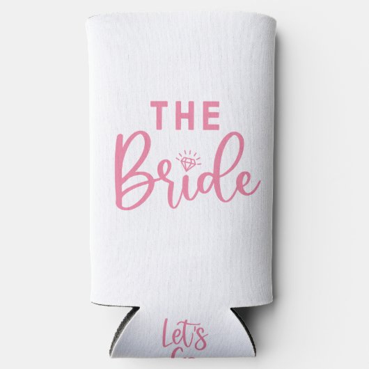 Modern Custom De Bruid Bachelorette Seltzer Blikjeskoeler (Voorkant)