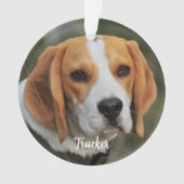 Modern Custom Dog Photo Herembrance Pet Memorial Ornament (voorkant)