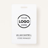 Modern Custom Employee Business Logo ID Badge (Achterkant)