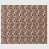 Modern Custom Face Creëer uw eigen Gift Christmas Cadeaupapier (Vlak)