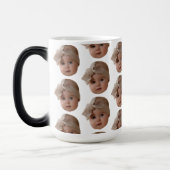 Modern Custom Face Grappige foto baby face Gift Magische Mok (Links)