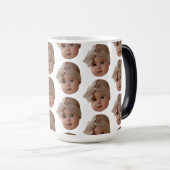 Modern Custom Face Grappige foto baby face Gift Magische Mok (Voorkant rechts)