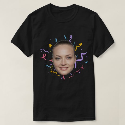 Modern Custom Face Verjaardag Grappige Verjaardag T-shirt (Design voorkant)