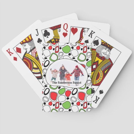Modern Custom Family Game Night Gift Playing Cards Pokerkaarten (Achterkant)
