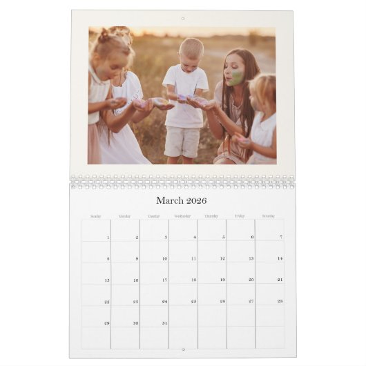 Modern Custom Family Name Photo Calendar 2026 Kalender (Mar 2026)