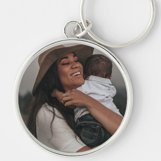 Modern Custom Full Photo Sleutelhanger (Voorkant)