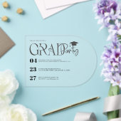Modern Custom Graduation Party Invite Acryl Uitnodigingen (Insitu (Huwelijk))