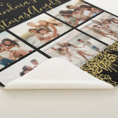 Modern Custom Grandma's Christmas Photo Collage Sherpa Deken (3/4)