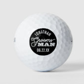 Modern Custom Groomsman Golf Balls Golfballen (Voorkant)