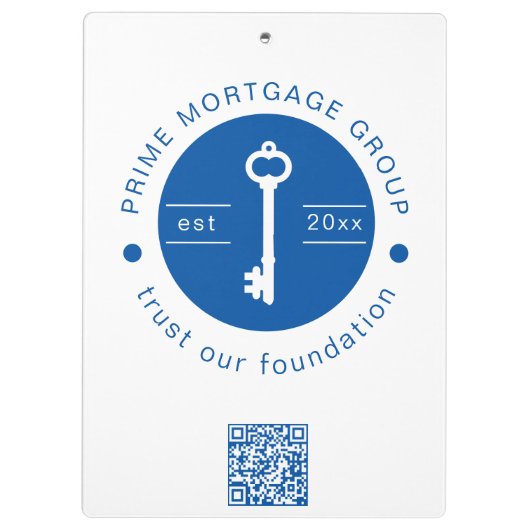 Modern Custom Hypotheek Company Voeg uw Logo toe Klembord (Achterkant)