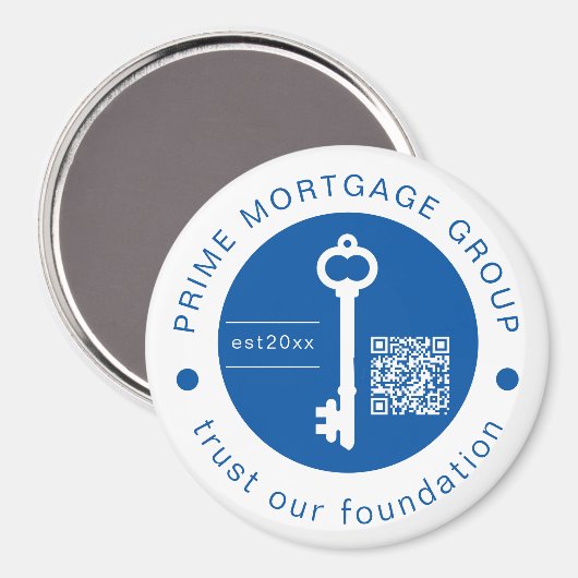 Modern Custom Hypotheek Company Voeg uw Logo toe Magneet (Voorkant / Achterkant)
