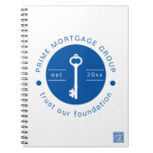 Modern Custom Hypotheek Company Voeg uw Logo toe Notitieboek (Voorkant)