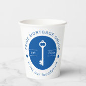 Modern Custom Hypotheek Company Voeg uw Logo toe Papieren Bekers (Voorkant)