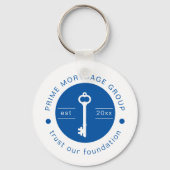 Modern Custom Hypotheek Company Voeg uw Logo toe Sleutelhanger (Voorkant)
