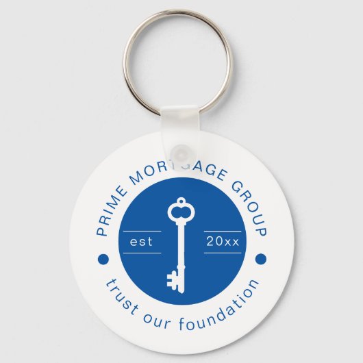 Modern Custom Hypotheek Company Voeg uw Logo toe Sleutelhanger (Voorkant)