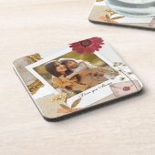 Modern Custom Ik hou van je moeder foto Bier Onderzetter (Linkerzijde)