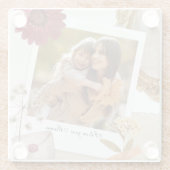 Modern Custom Ik hou van je moeder foto Glazen Onderzetter (Achterkant)