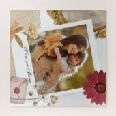 Modern Custom Ik hou van je moeder foto Legpuzzel (Horizontaal)