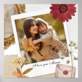 Modern Custom Ik hou van je moeder foto Poster (Voorkant)