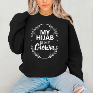 Modern Custom Islamic Black Text Trui