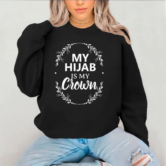 Modern Custom Islamic Black Text Trui