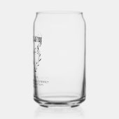 Modern Custom Jubileum Paar Naam Datum Zwart Blikvorm Glas (Links)