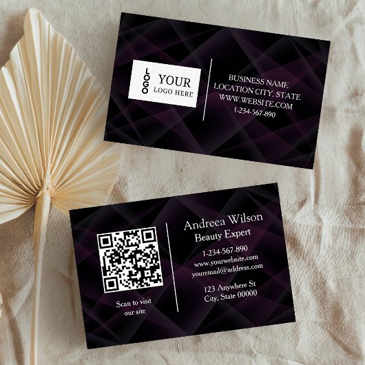 Modern Custom Logo and QR Code Business Card Visitekaartje