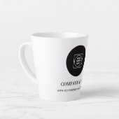 Modern Custom Logo Business Promo Latte mug Mok (Linkerhoek)