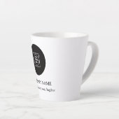 Modern Custom Logo Business Promo Latte mug Mok (Rechterhoek)