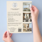Modern Custom Logo Cream Professional Business Flyer (Hand)